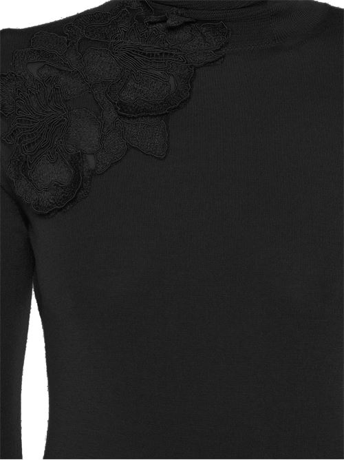 Black merino wool top ERMANNO SCERVINO | D455M308APATL95708